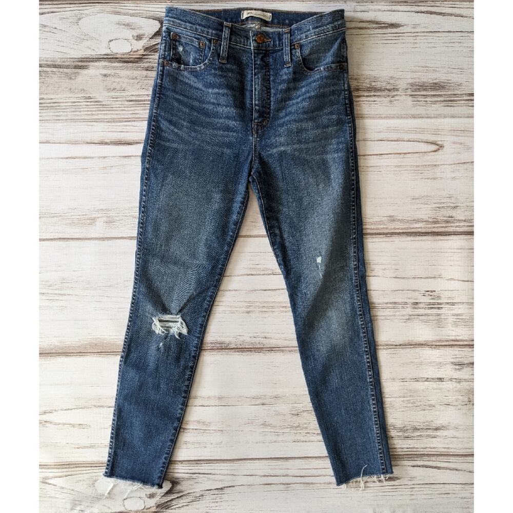 Madewell 10" High Rise Skinny Jeans Sz 27 Distress